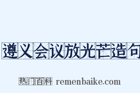 遵义会议放光芒造句是什么意思的图片
